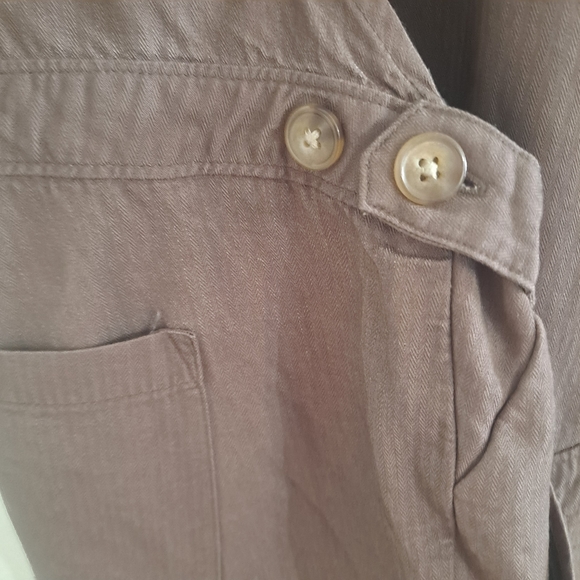 Dark Brown Maternity Shortalls - Picture 5 of 6